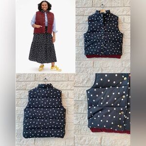 Clare V. Emile Polka Dot Puffer Vest